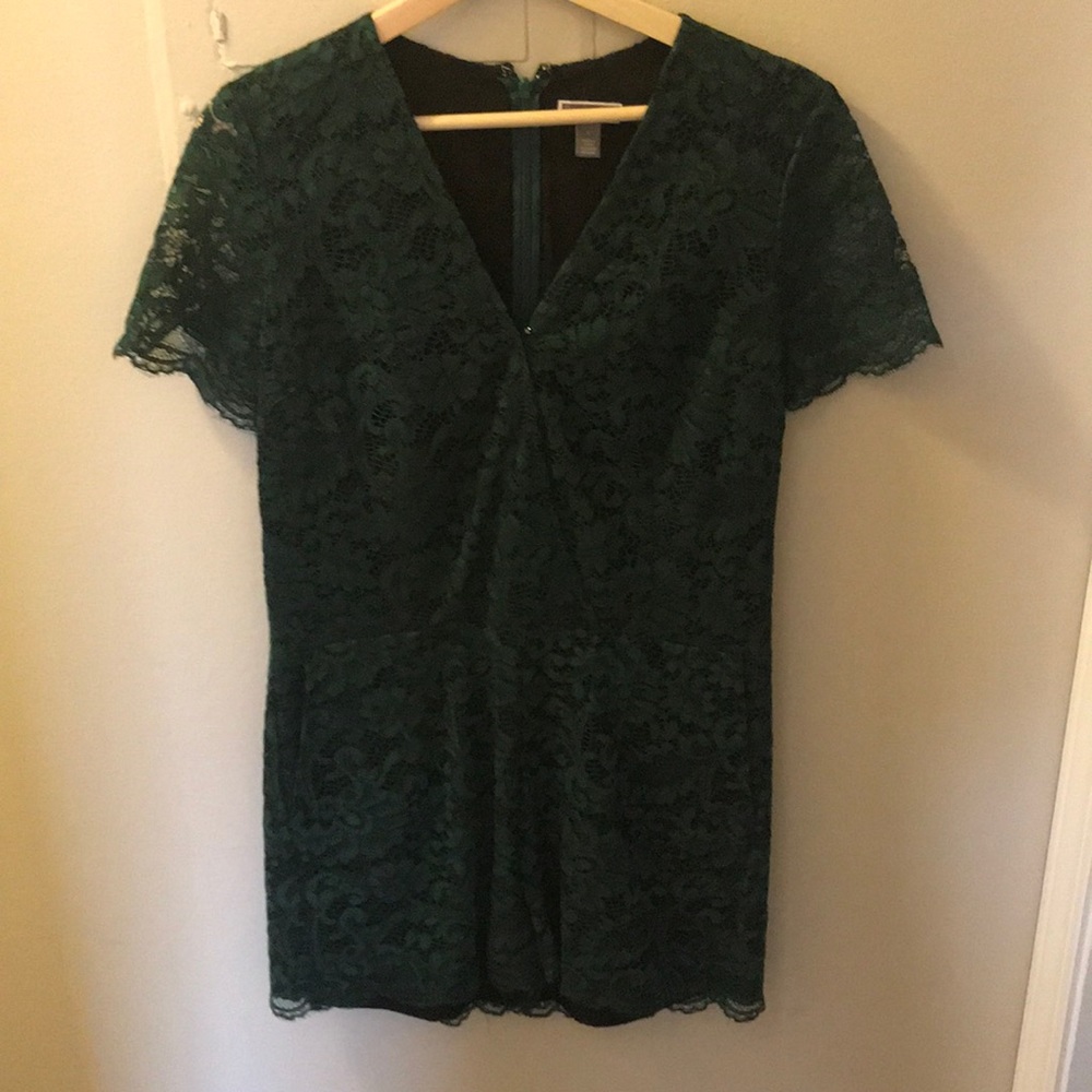 Chelsea28 Emerald Green Romper